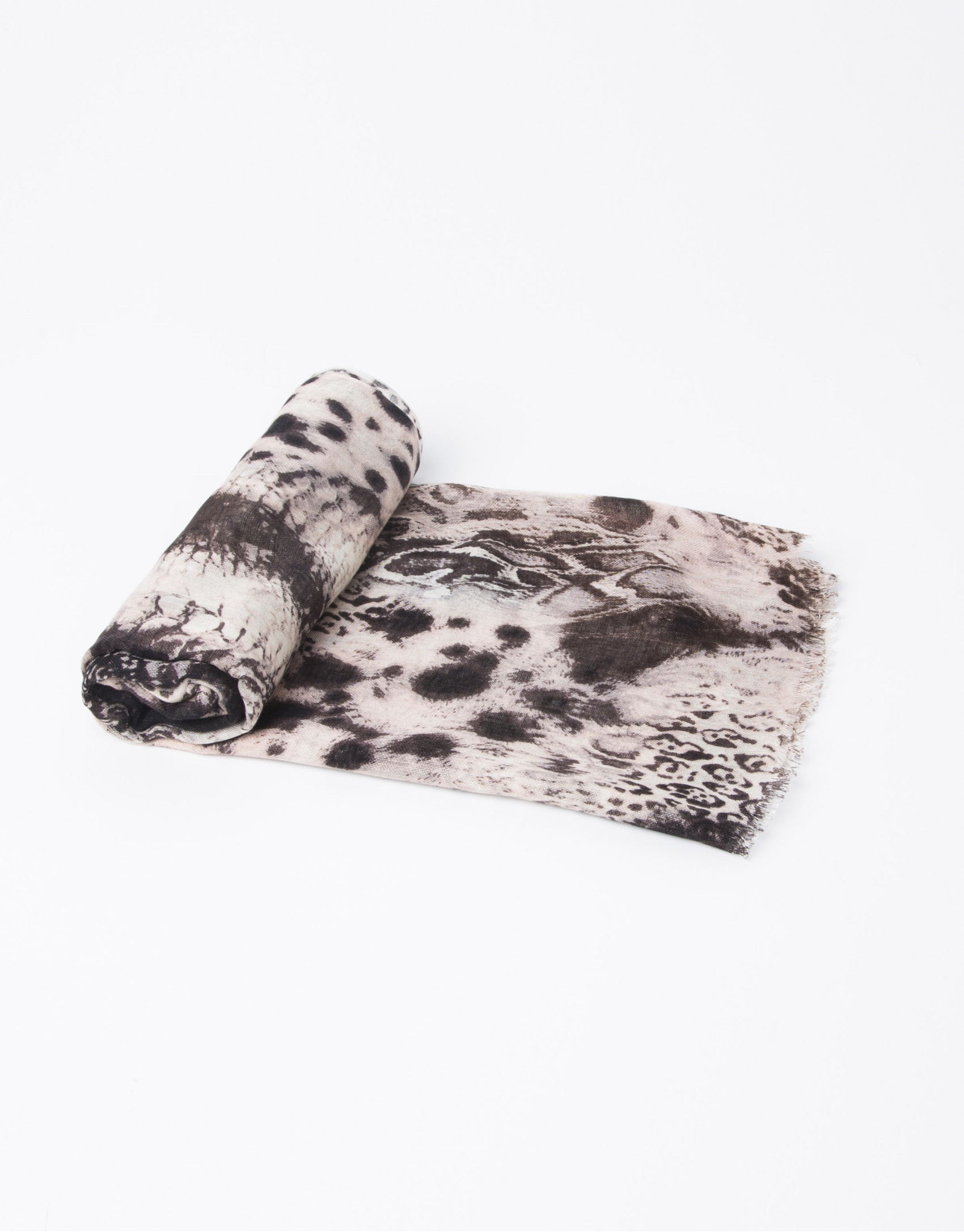 Foulard lana y seda marrón