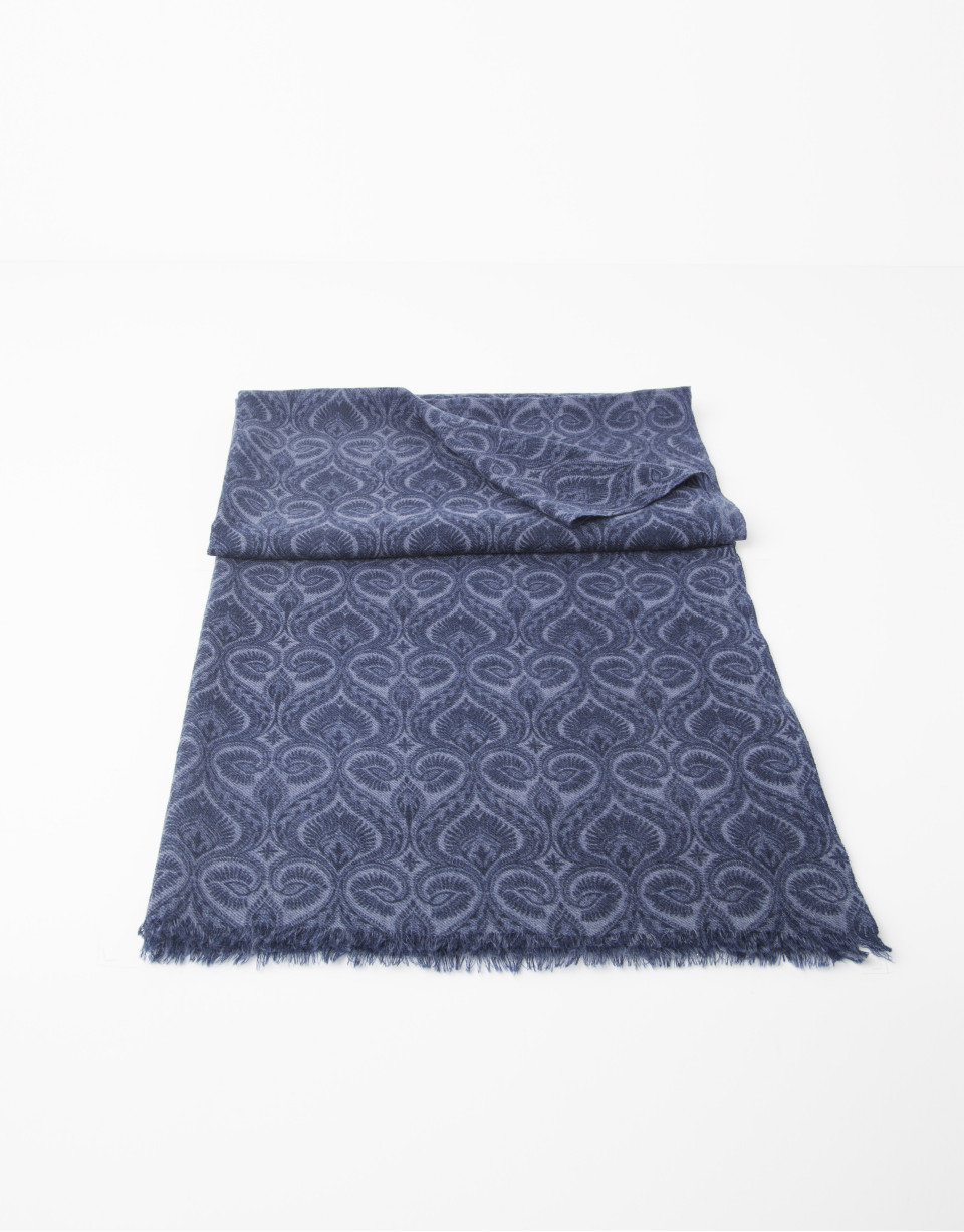 Navy print scarf