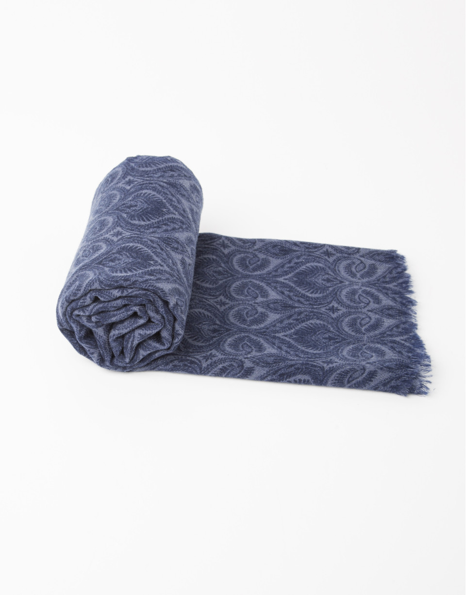 Navy print scarf
