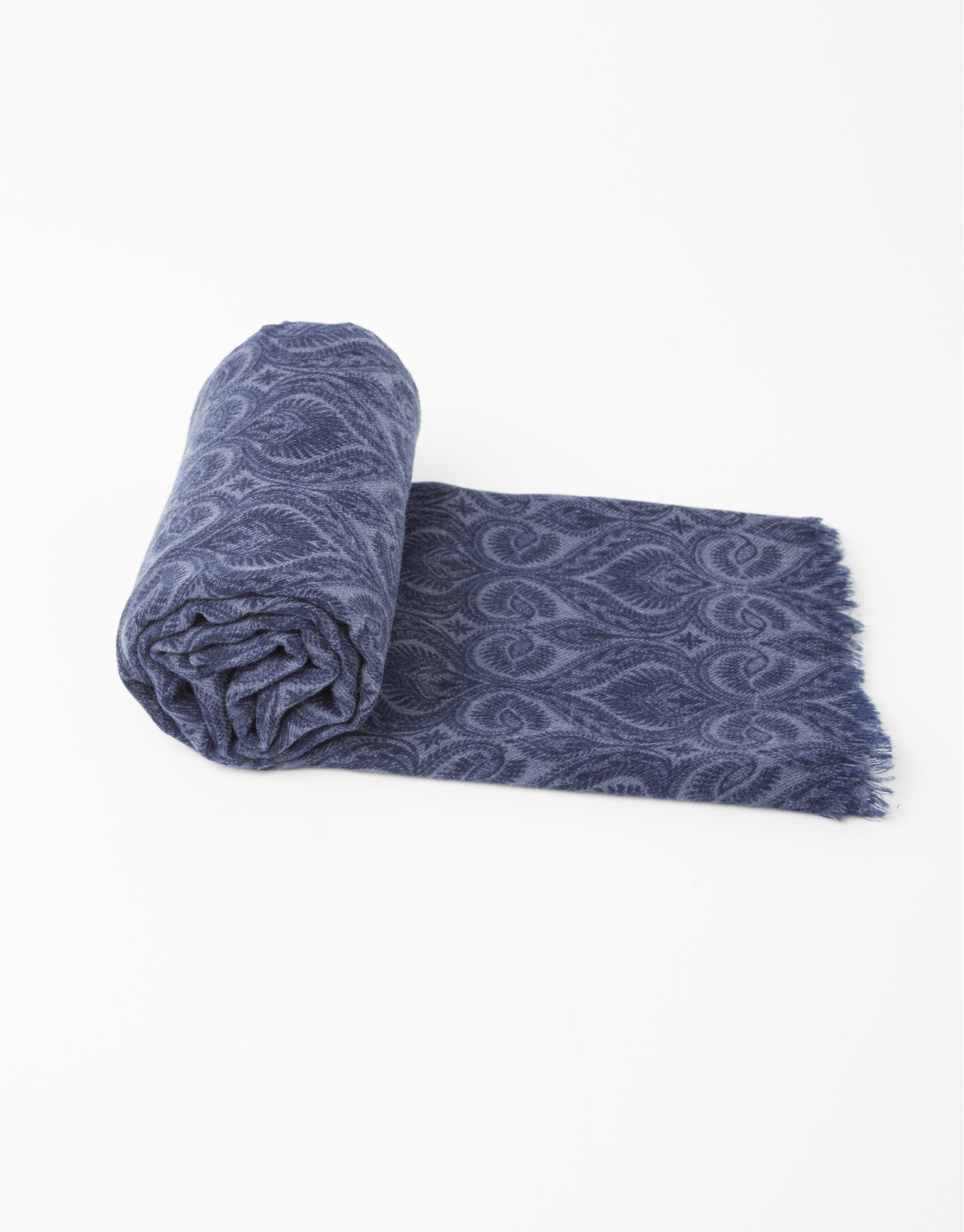 Navy print scarf