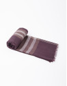 Bufanda cuadros beige/granate