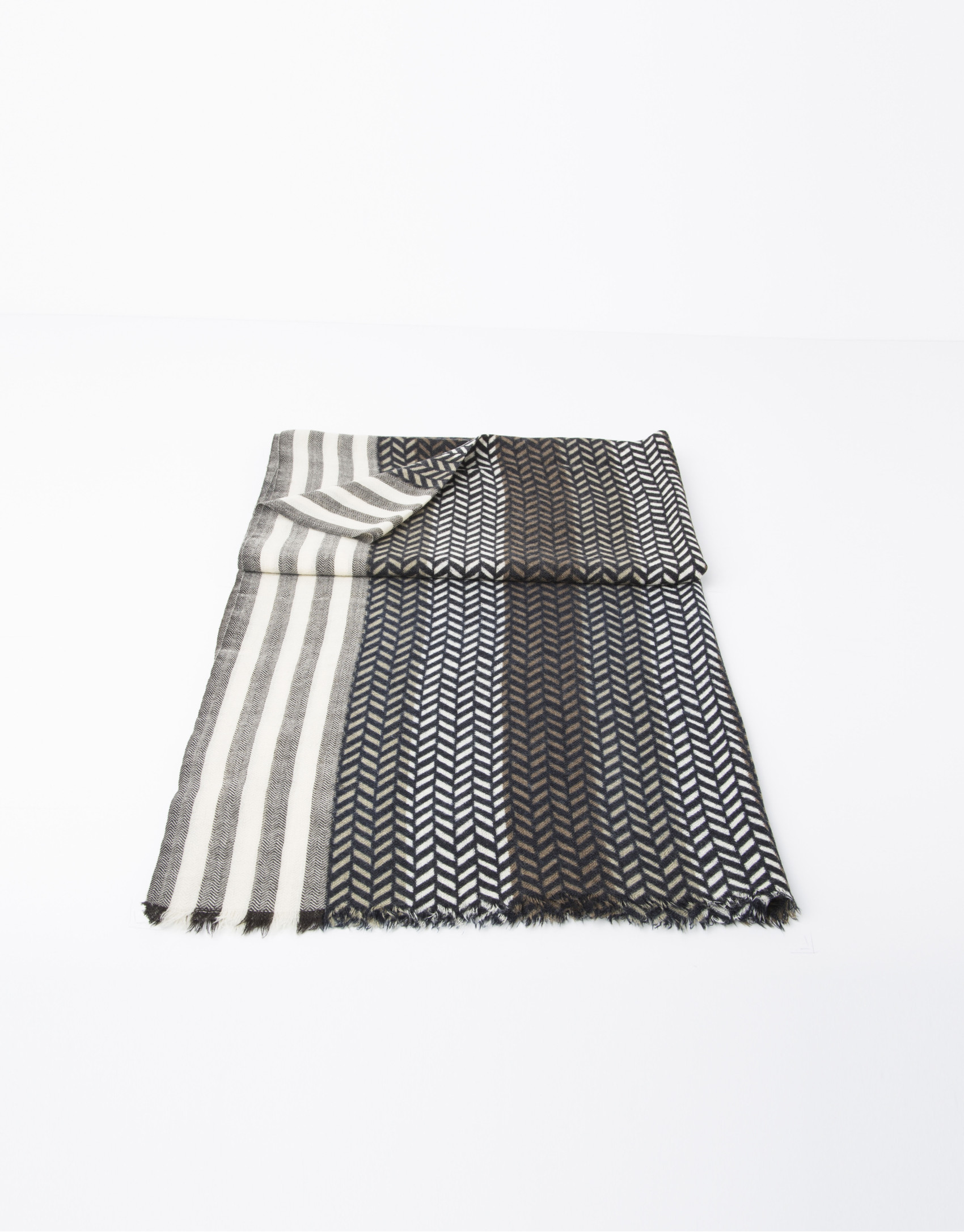 Bufanda espiga gris/beige