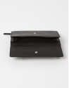 Black wallet with brown fur