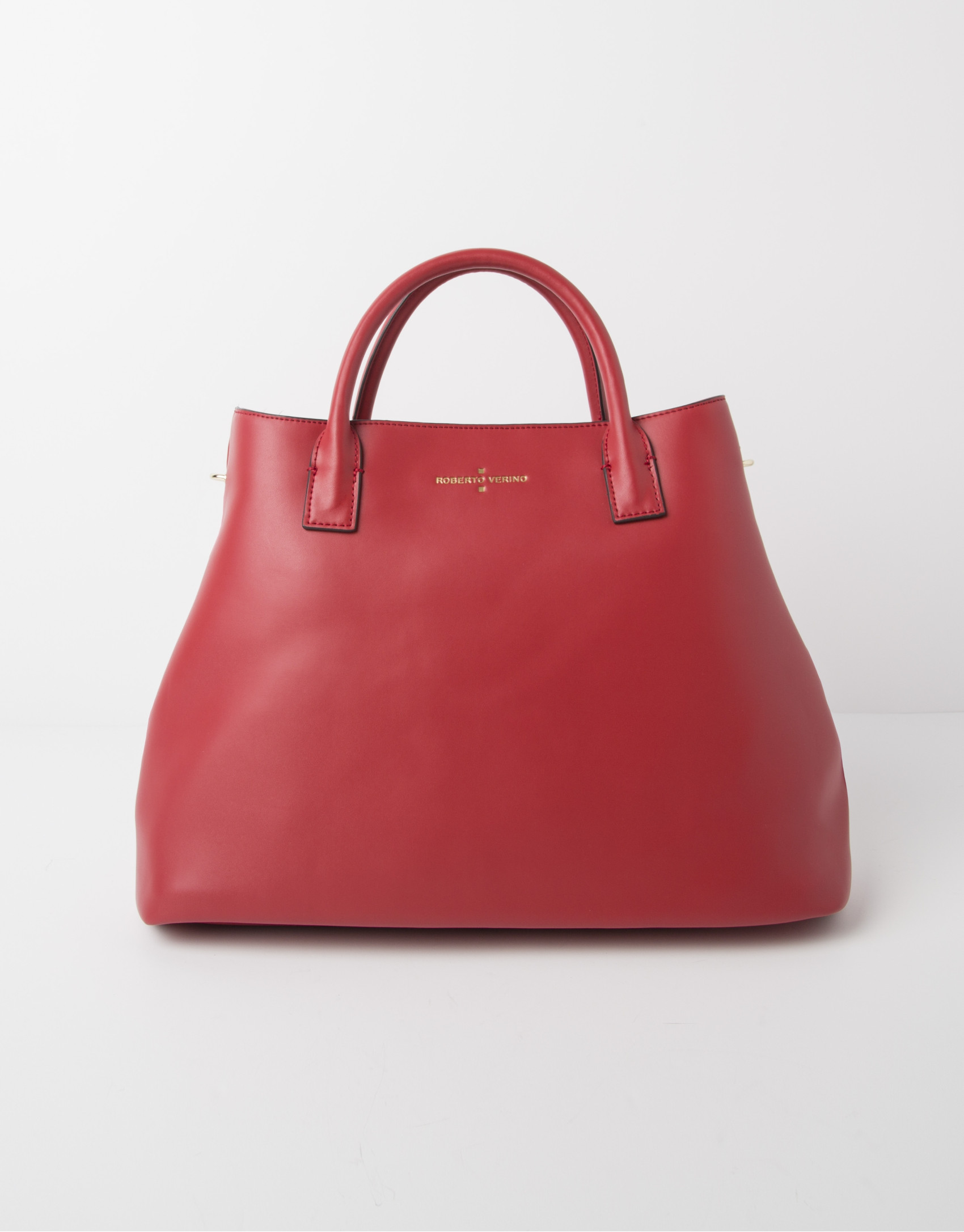 Red leather satchel