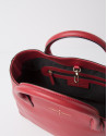 Satchel piel rojo