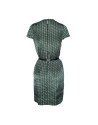 Vestido verde estampado circular