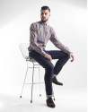 Camisa sport cuadros multicolor