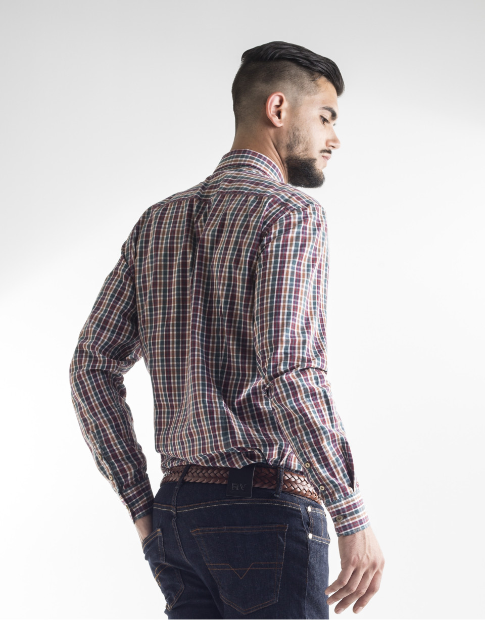Camisa sport cuadros multicolor