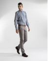Blue and green checked sport shirt 