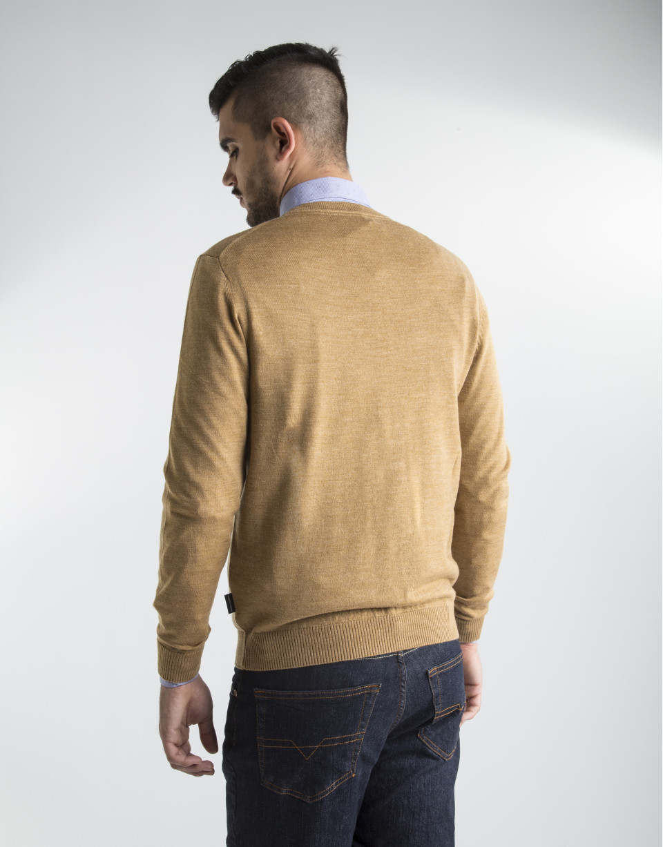 Mustard basic knit sweater 