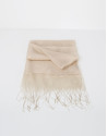 Foulard liso seda beige