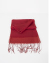 Plain red silk scarf