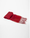 Plain red silk scarf