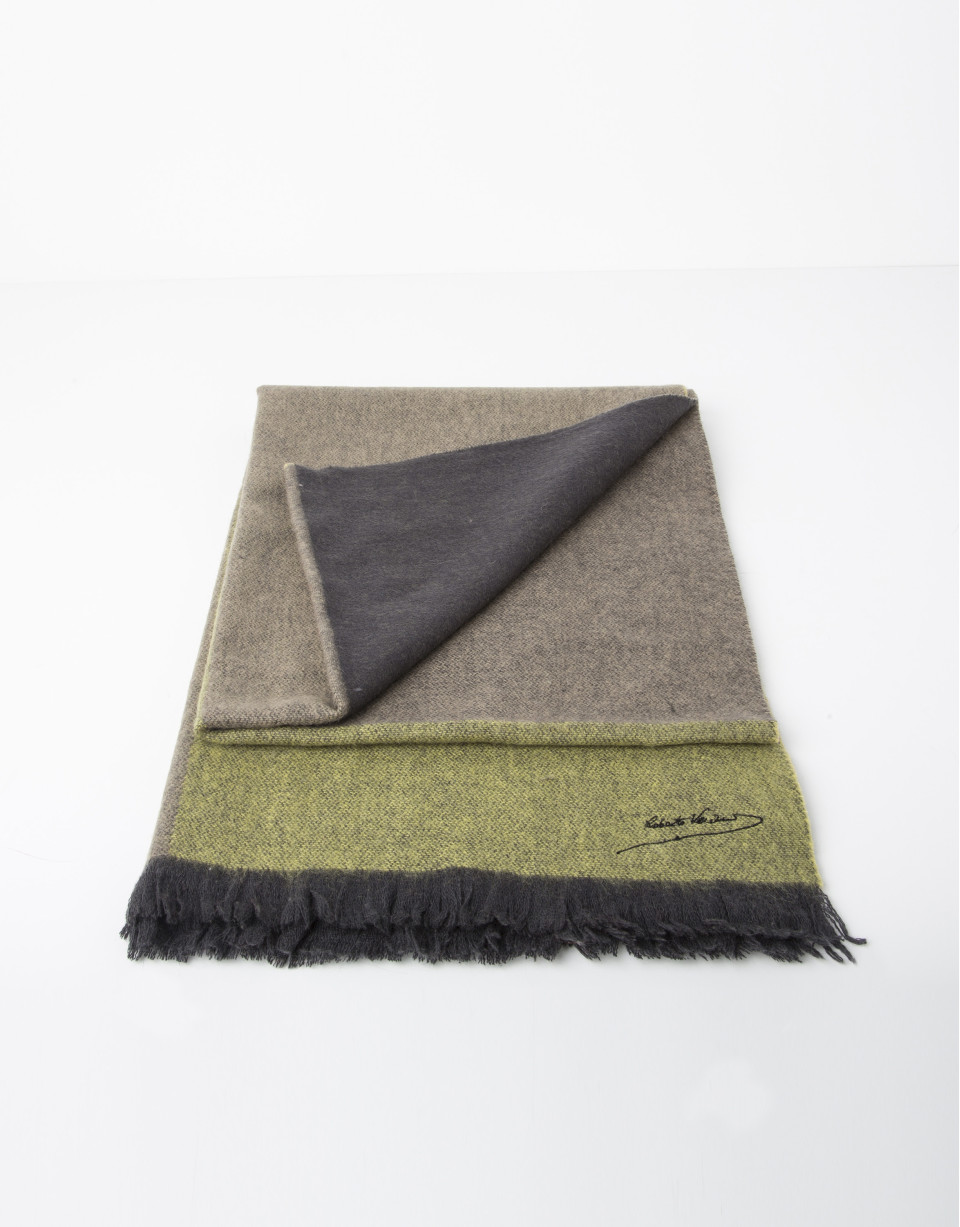 Foulard lana liso verde