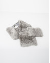Gray fur collar scarf