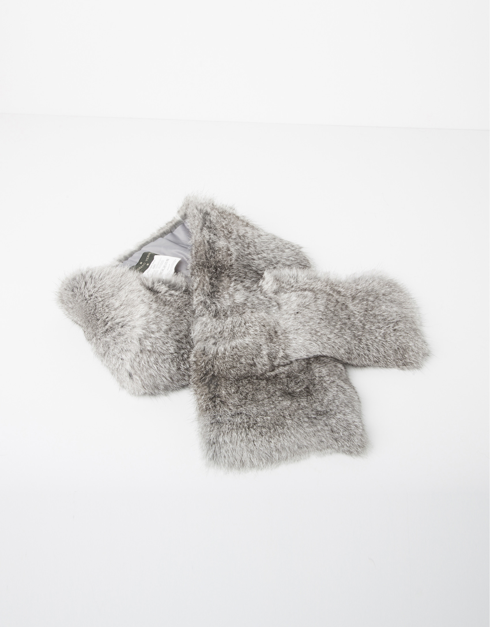 Bufanda cuello pelo gris