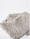 Cuello pelo beige