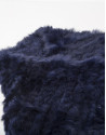 Blue fur collar