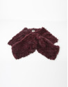 Red fur collar scarf