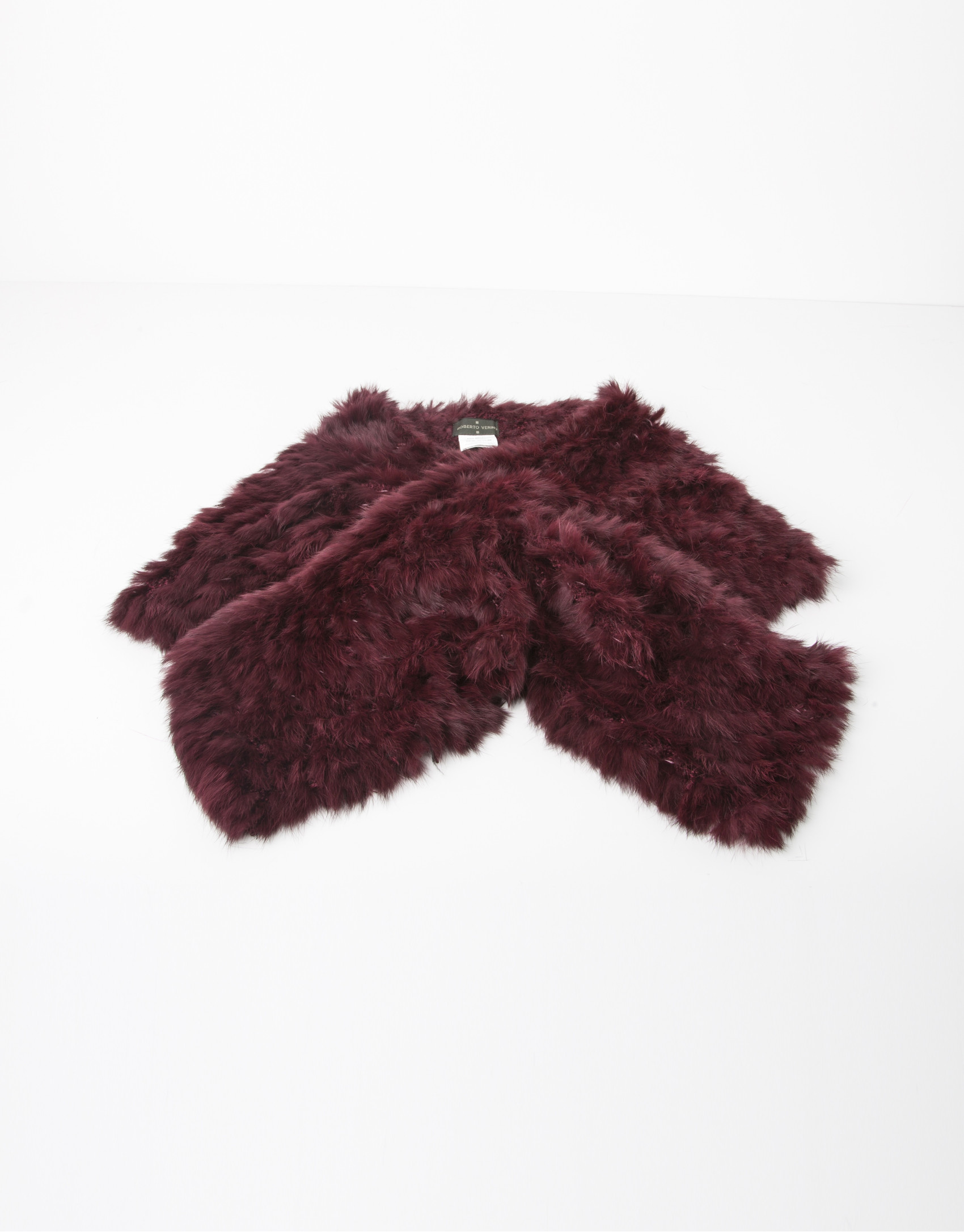 Red fur collar scarf