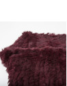 Red fur collar scarf