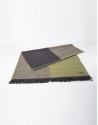 Plain green wool scarf
