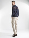 Jersey jacquard marino