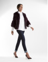 Burgundy fur jacket