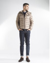 Short beige anorak