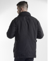 Black tracksuit jacket with front zipper