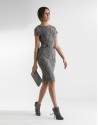 Gray dress with belt loops