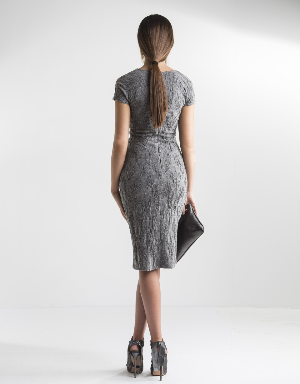 Gray dress with belt loops