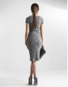 Vestido trabillas gris