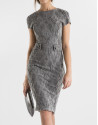 Vestido trabillas gris