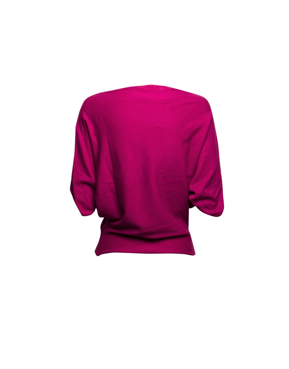 Wide sleeve boat neck pullover