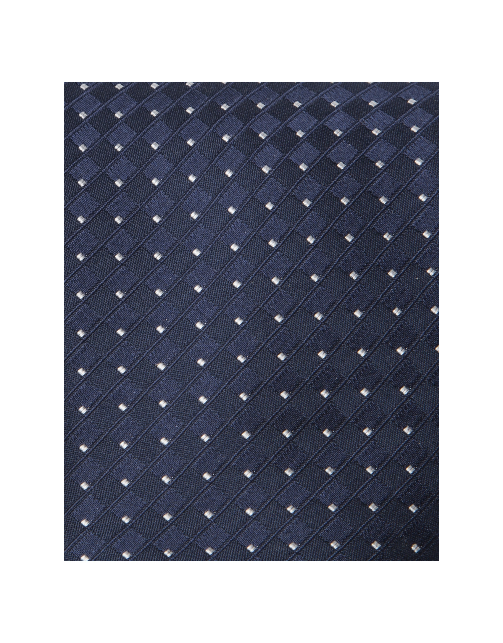 Navy blue tie with light blue dots