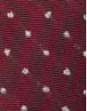 Burgundy tie with gray dots