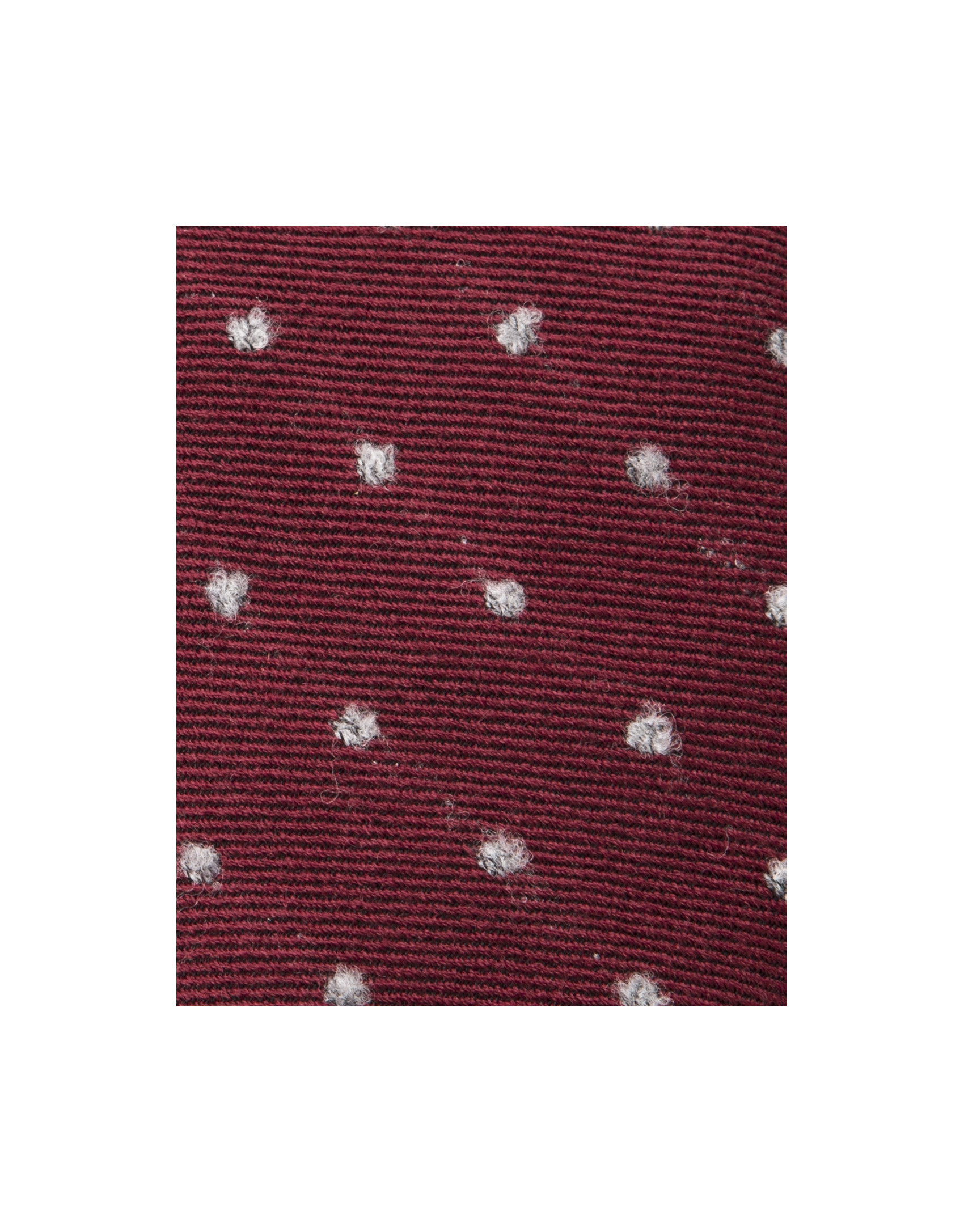 Burgundy tie with gray dots