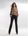 Loose floral print shirt 