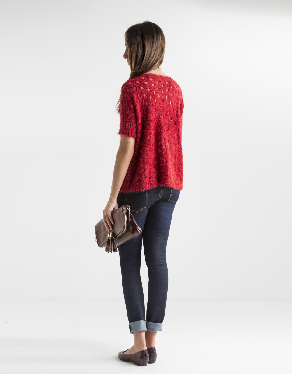 Jersey calado rojo
