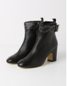 Black lambskin BOMBAI ankle boot