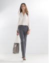 Gray pants with darts