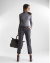 Gray t-shirt with turtle neck