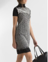 Zebra print dress with turtle neck