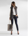 Gray fox vest