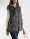 Gray fox vest