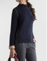 Blue sweater with zipper
