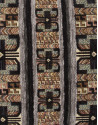 Jacquard and nappa shopping bag