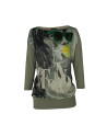 Camiseta arena verde Pop Art