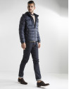 Short navy blue anorak 